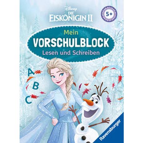 Disney Die Eiskönigin 2 Mein Vorschulblock Lesen und Schreiben - Konzentration, Erstes Lesen und Schreiben und Rätseln ab 5 Jahren - Spielerisches Lernen für Elsa-Fans ab Vorschule Hahn, Stefanie Gebundene Ausgabe 