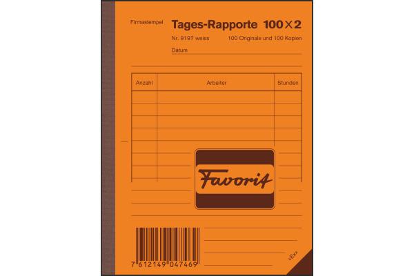 Favorit FAVORIT Tages-Rapport D A6 9197 W weiss/weiss 100x2 Blatt  