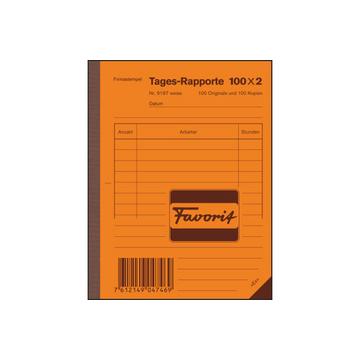 FAVORIT Tages-Rapport D A6 9197 W weiss/weiss 100x2 Blatt