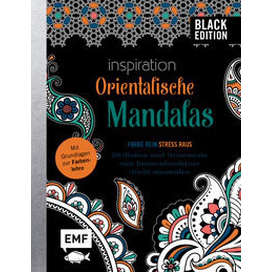 EMF Edition Michael Fischer  Black Edition: Orientalische Mandalas - 50 Motive und Ornamente aus Tausendundeiner Nacht ausmalen 