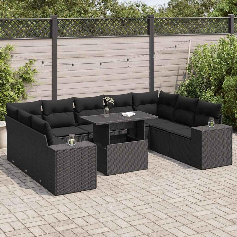 VidaXL Ensemble de canapés de jardin rotin synthétique  