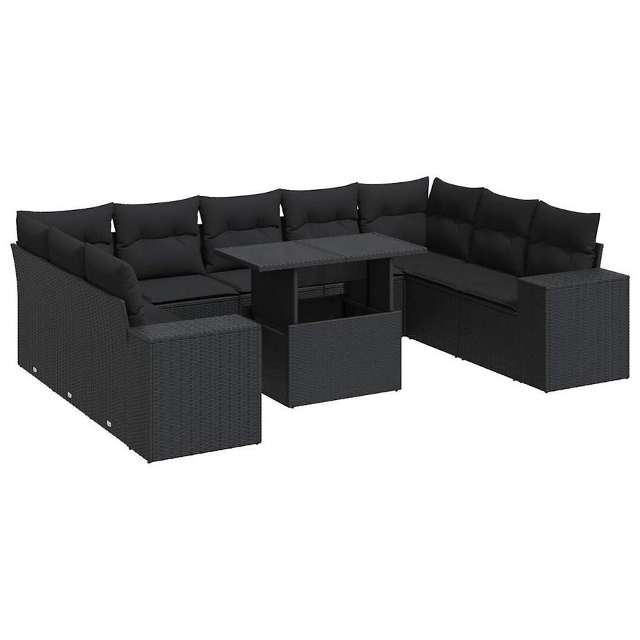 set di divani da giardino Polirattan