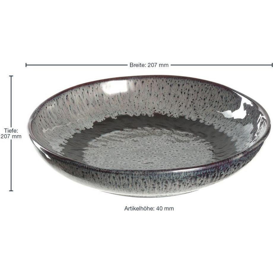 LEONARDO Suppen- & Pastateller Matera Ø 21 cm, 6 Stück, Anthrazit  