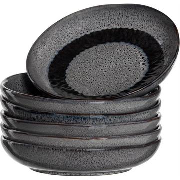 Teller Matera 21 cm Anthrazit 6 Stück, HxD: 4x21cm, Keramik