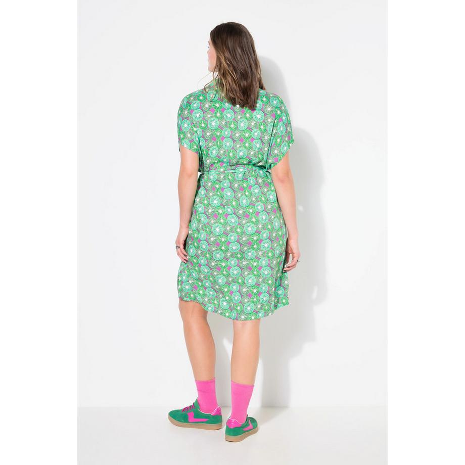 Studio Untold Robe Chemisier Longueur Midi Imprimé Fruits Ceinture à Nouer  