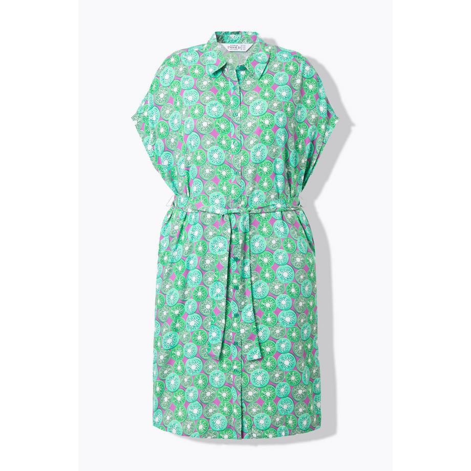 Studio Untold Robe Chemisier Longueur Midi Imprimé Fruits Ceinture à Nouer  