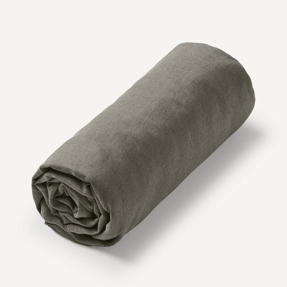 Drap-housse lin lavé