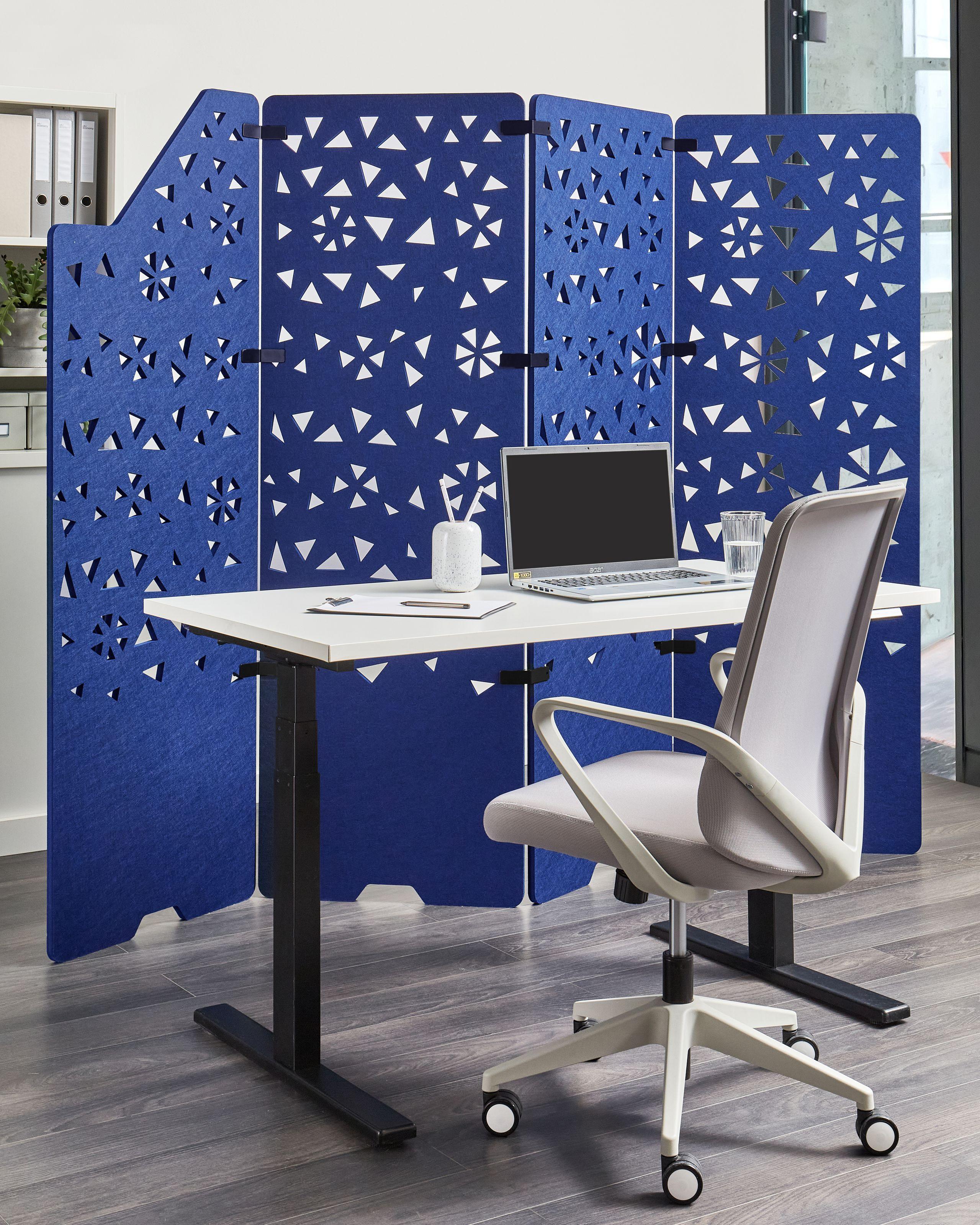 Beliani Raumteiler 4-teilig aus Stoff Modern STARRY  