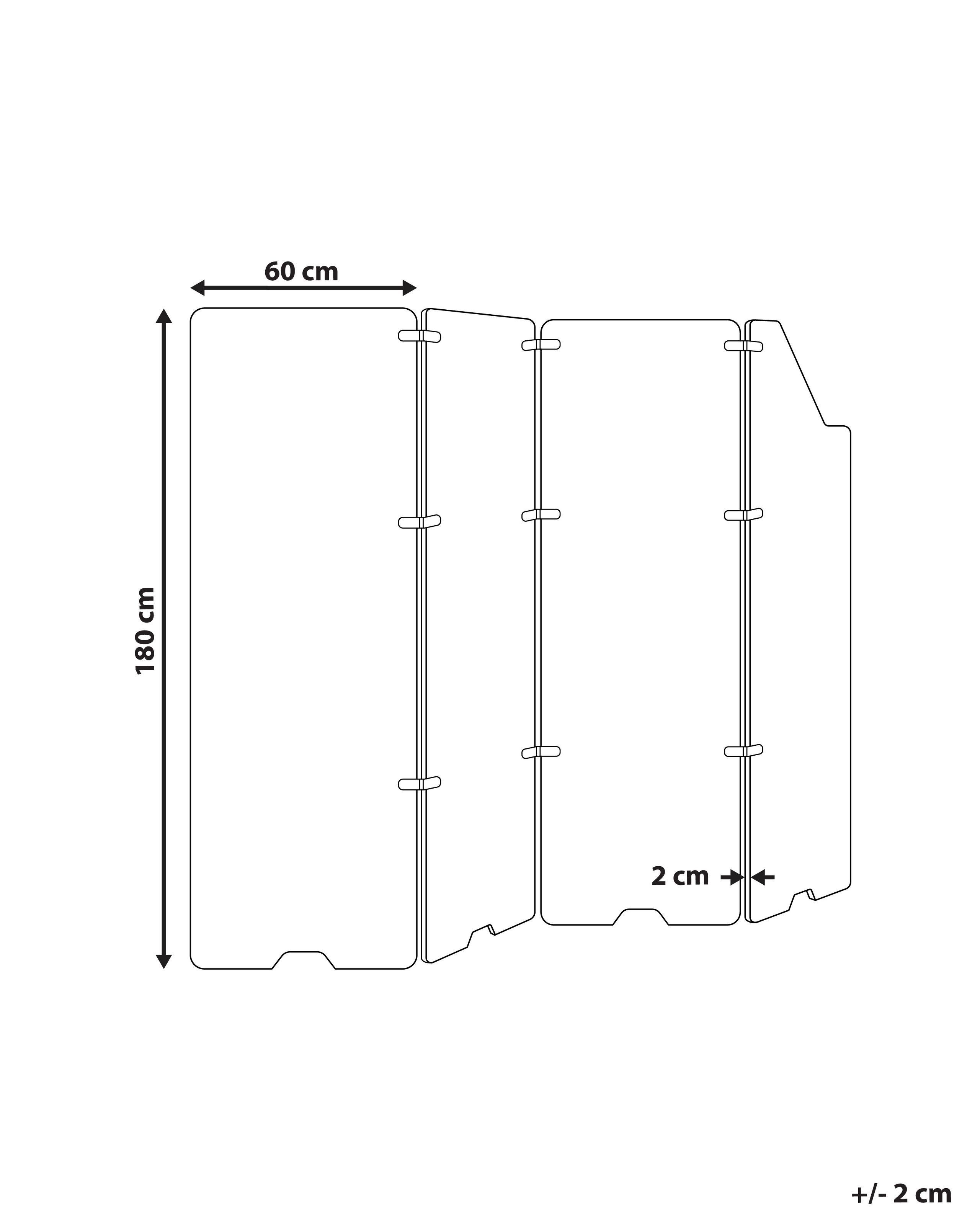 Beliani Raumteiler 4-teilig aus Stoff Modern STARRY  