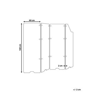 Beliani Raumteiler 4-teilig aus Stoff Modern STARRY  