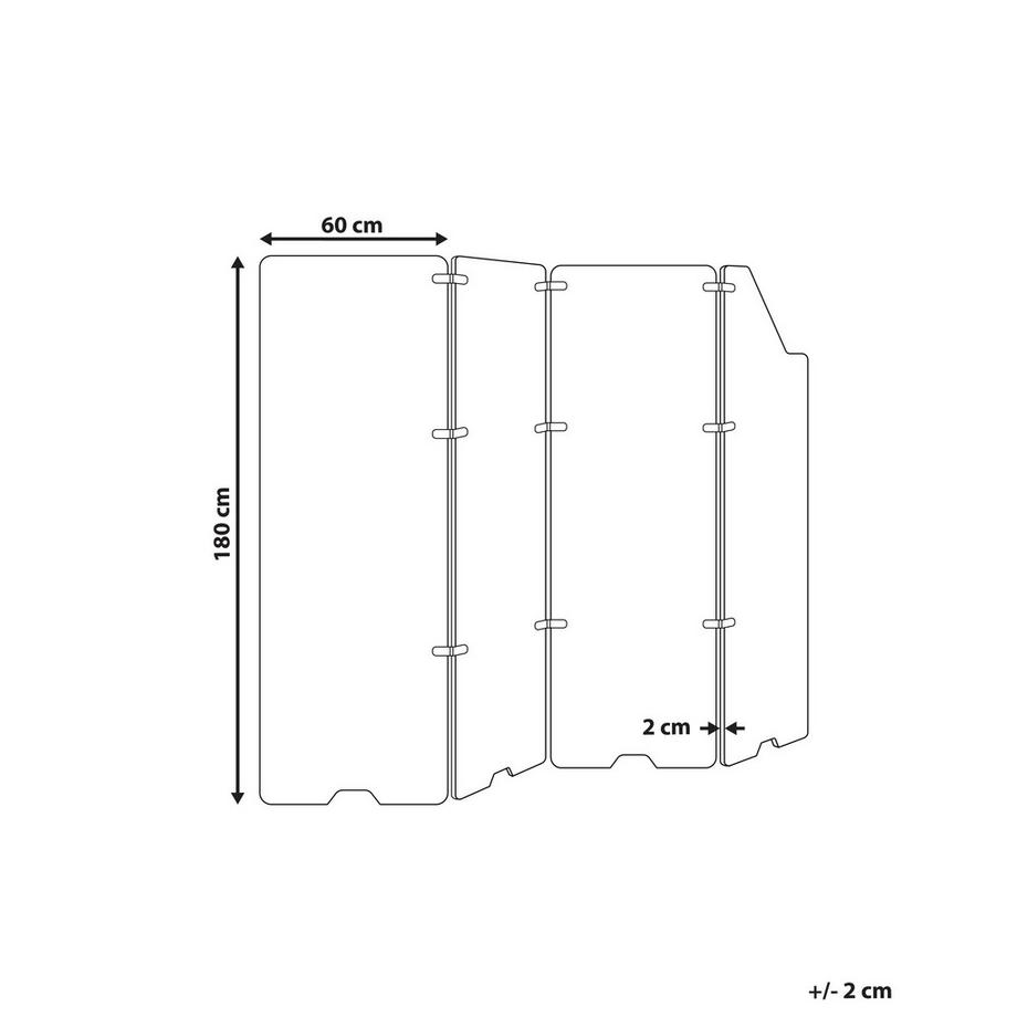 Beliani Séparateur de pièce à 4 panneaux en Tissu Moderne STARRY  
