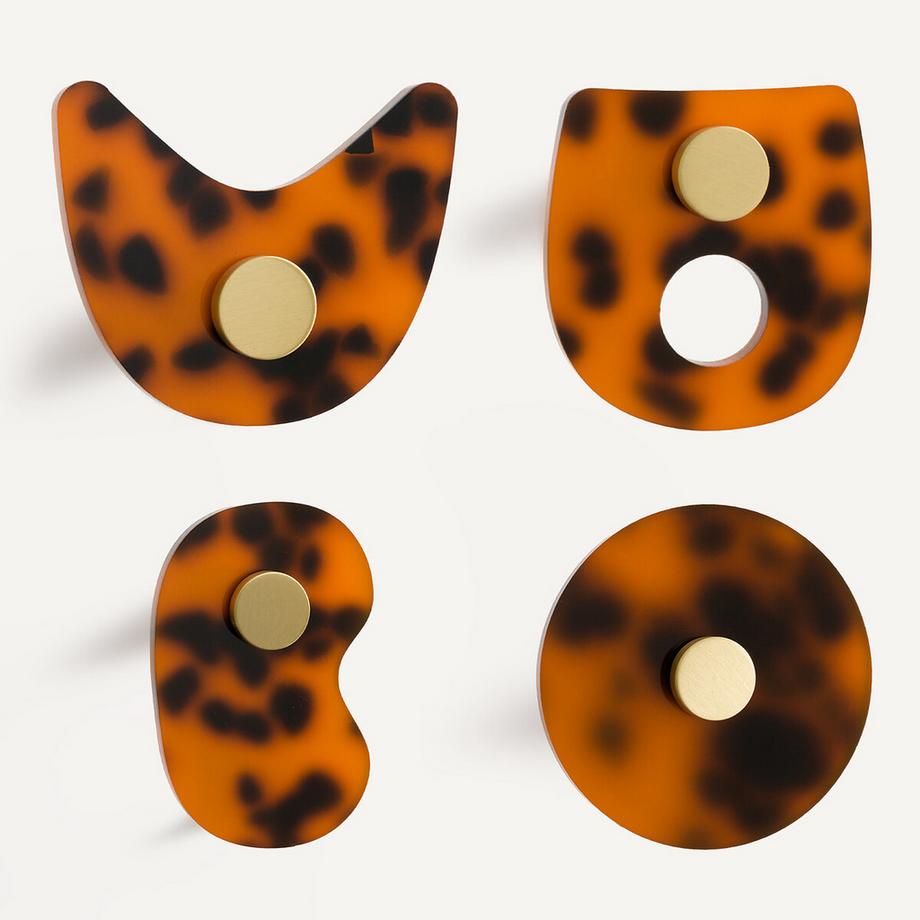 AM.PM Lot de 3 patères en acétate teinté  