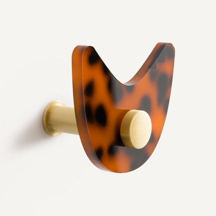 Lot de 3 patères en acétate teinté