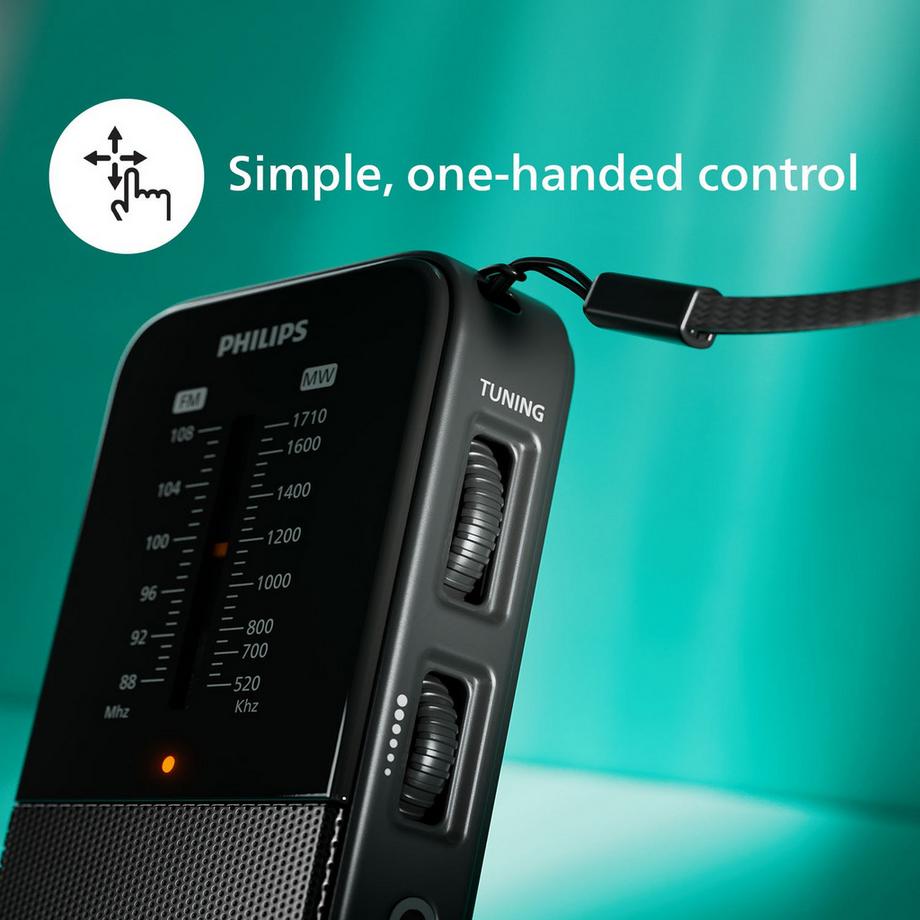 PHILIPS  Tragbares analoges FM/MW-Radio TAR1509 