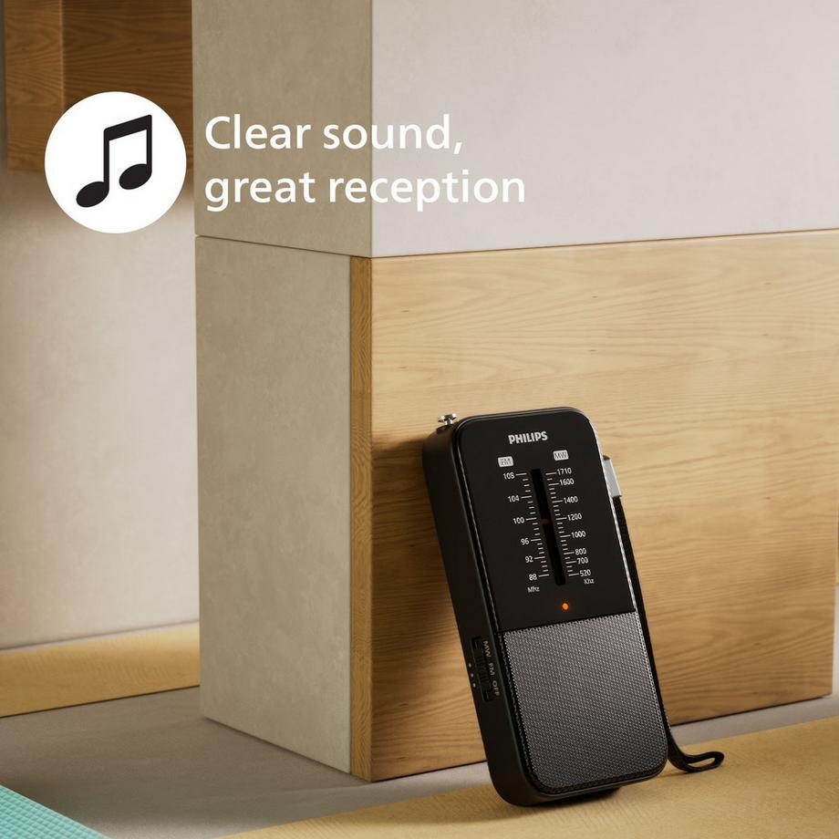 PHILIPS  Tragbares analoges FM/MW-Radio TAR1509 