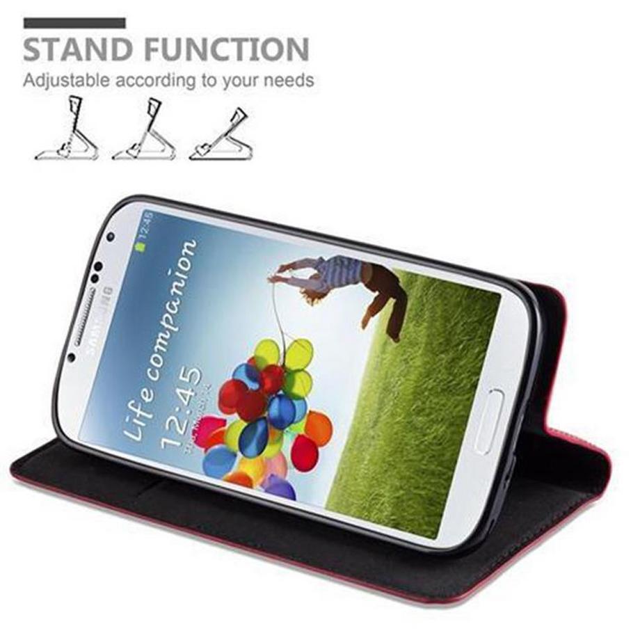 Cadorabo  Housse compatible avec Samsung Galaxy S4 - Coque de protection avec fermeture magnétique, fonction de support et compartiment pour carte 