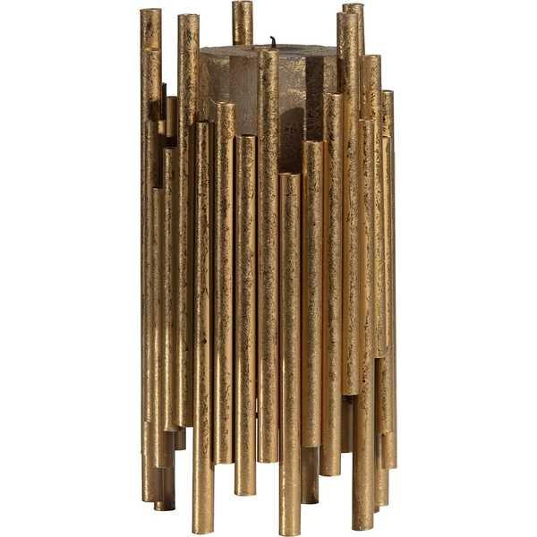 Image of Kerzenhalter Uneven Metall Antique Brass 24cm Kerzenhalter Uneven Metall Antique Brass 24cm