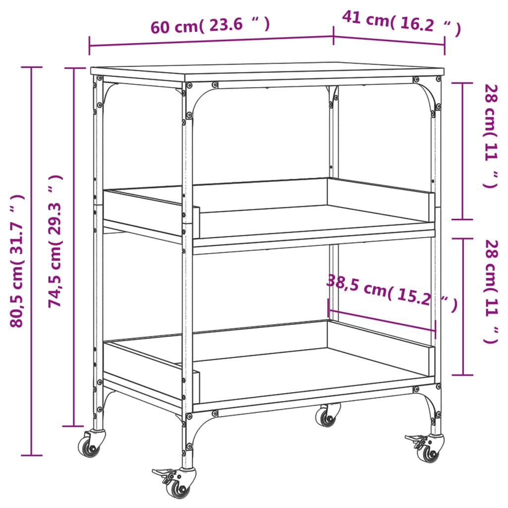 VidaXL carrello da cucina Legno multistrato  