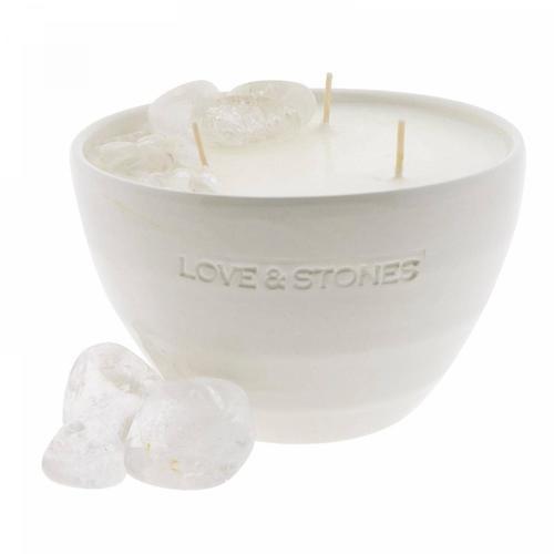 Love&Stones Duftkerze M Kristallquarz Power  