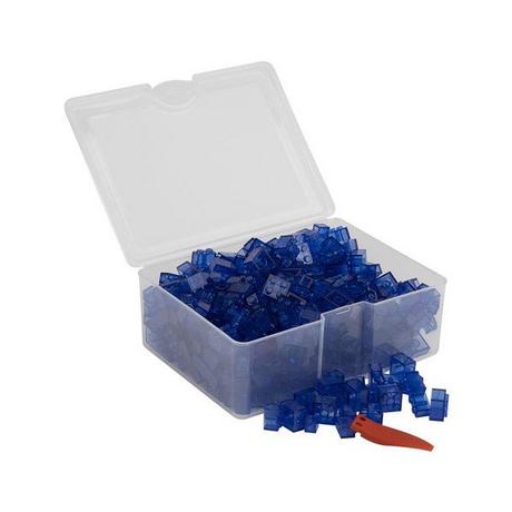 Q-BRICKS  Bausteine Box 300 Himmelblau transparent 