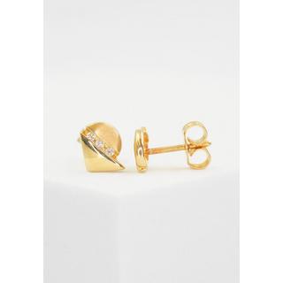 MUAU Schmuck  Clous d'oreilles or jaune 750 