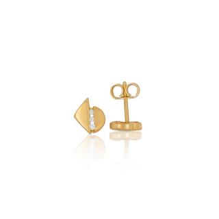 MUAU Schmuck  Clous d'oreilles or jaune 750 