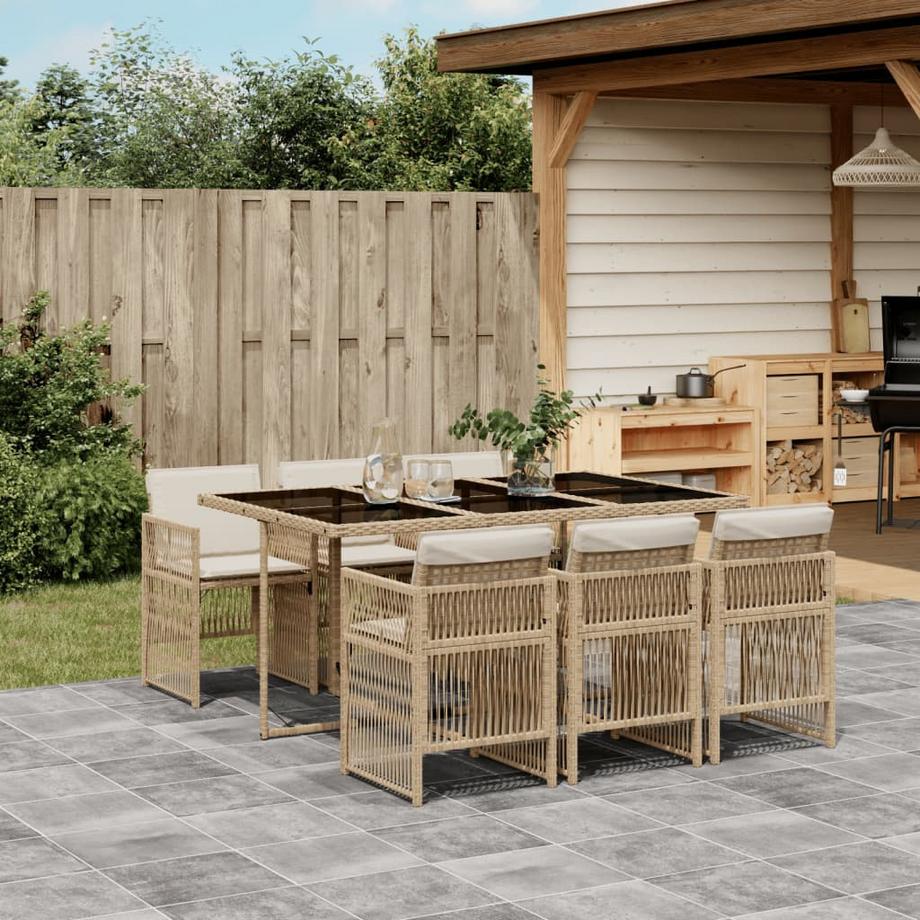 VidaXL set da pranzo da giardino Polirattan  