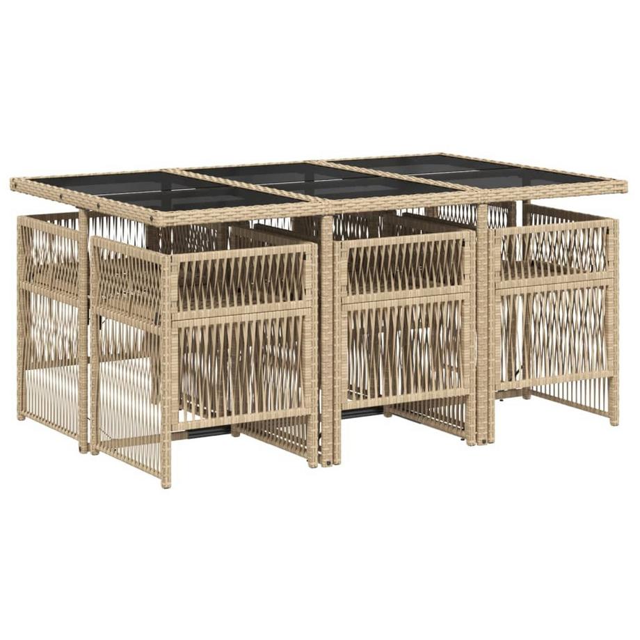 VidaXL set da pranzo da giardino Polirattan  