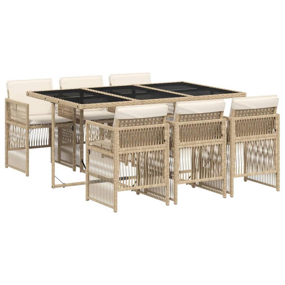 set da pranzo da giardino Polirattan