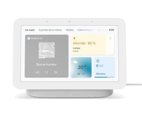 Image of Google Drahtloser Bluetooth- und Wi-Fi-Smart-Lautsprecher von Google Nest Hub der 2. Generation mit verbundenem Galet-Display