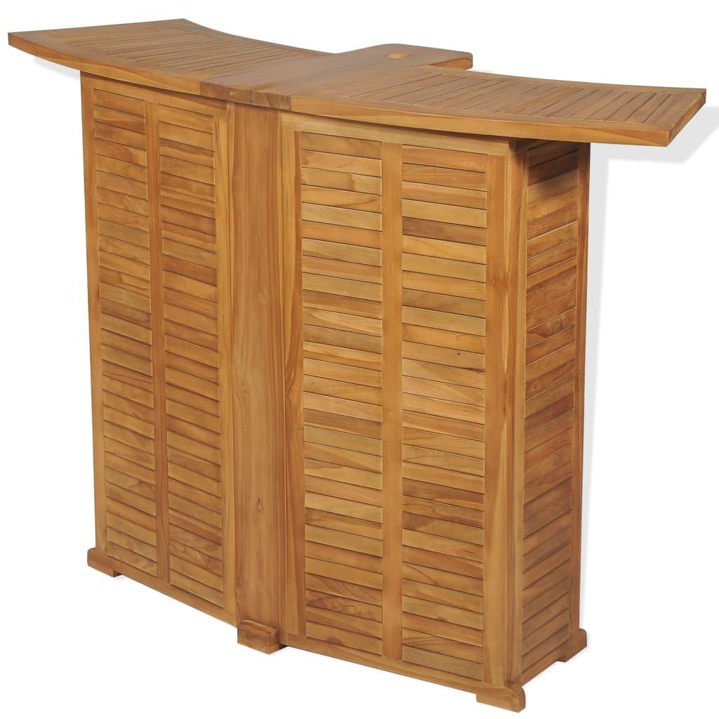 VidaXL set da bar per esterni Teak riciclato  