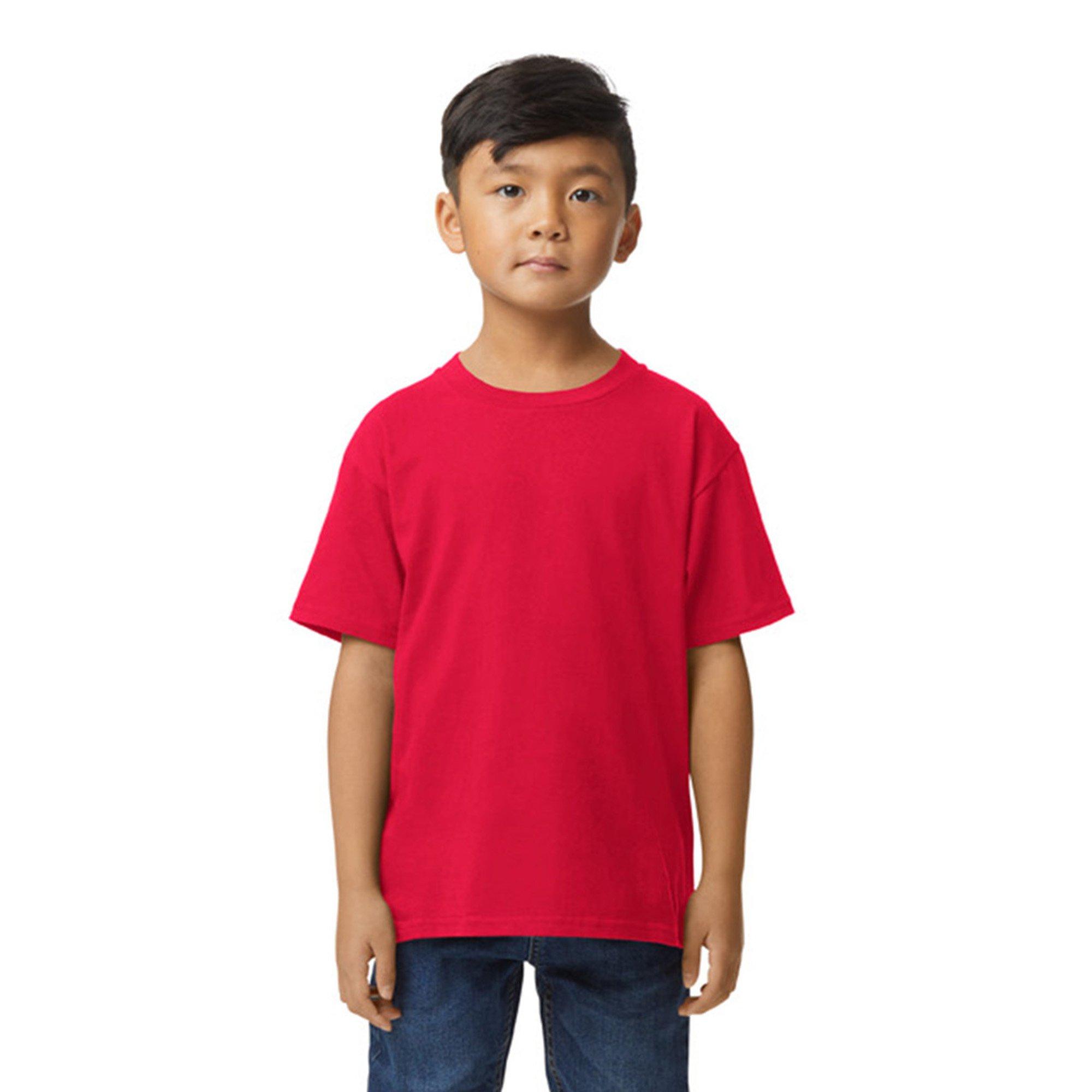 Image of Softstyle Tshirt Mädchen Rot Bunt XS