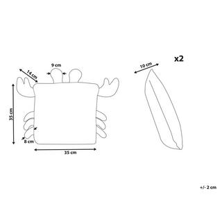 Beliani Kissen 2er Set aus Baumwolle Modern JARGALLI  
