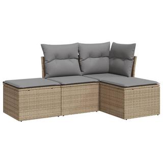 VidaXL set divano da giardino Polirattan  