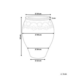 Beliani Blumenkübel aus Terrakotta Klassisch PYRUS  