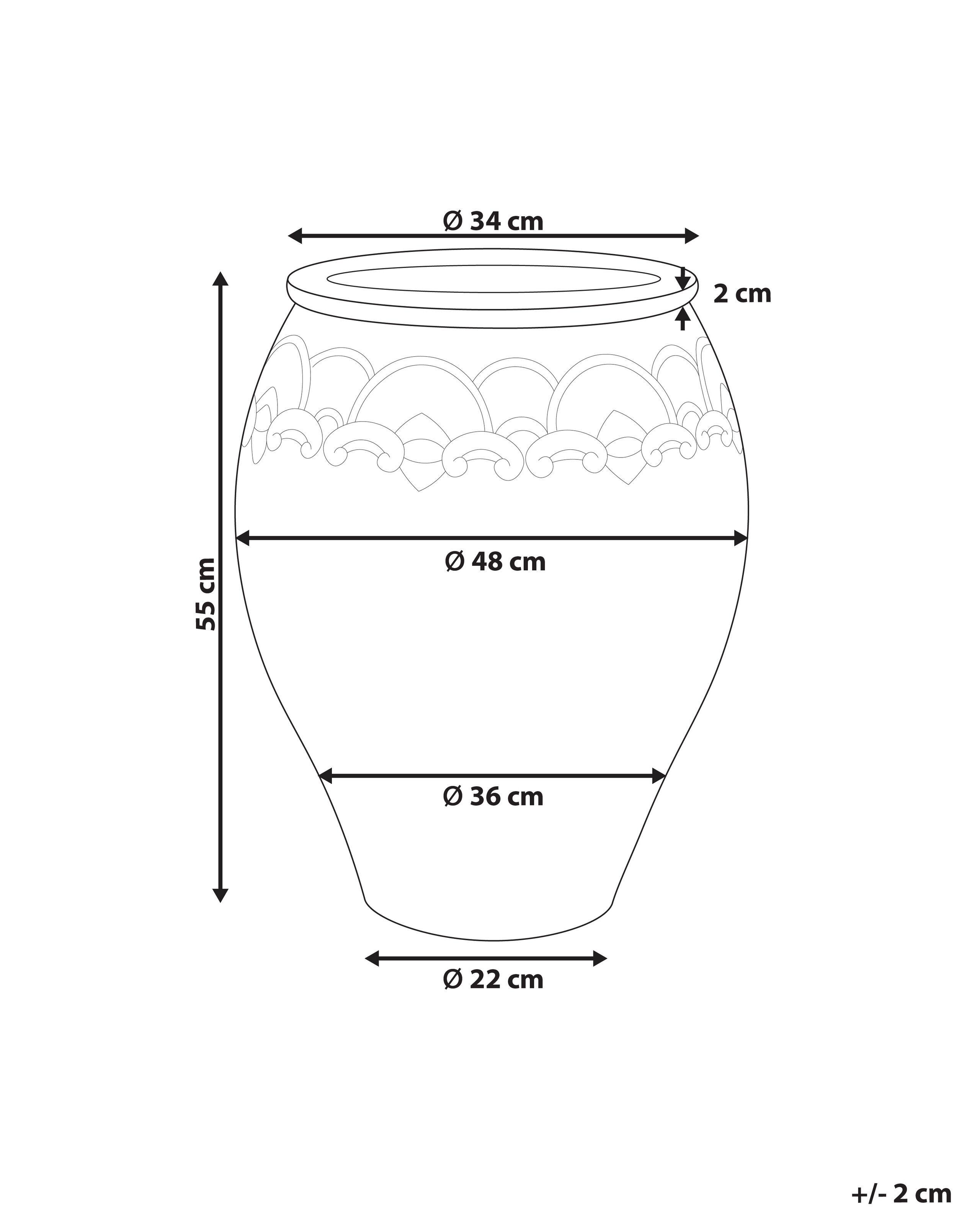 Beliani Cache-pot en Terre cuite Traditionnel PYRUS  