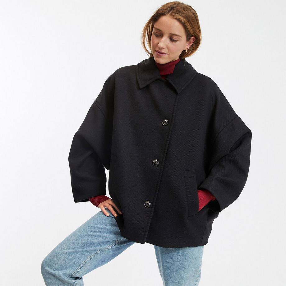 Oversize-Jacke mit Knopfleiste