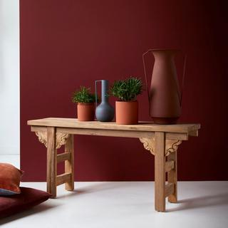 Tikamoon Console bassa in teak massello di recupero Adonis  