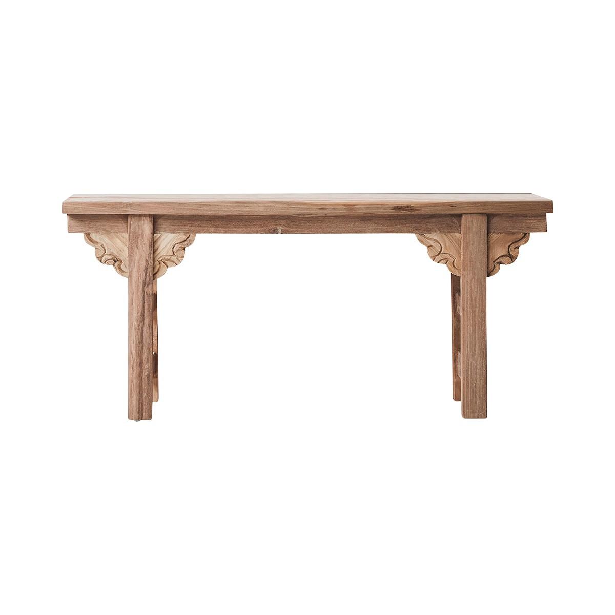 Tikamoon Console bassa in teak massello di recupero Adonis  