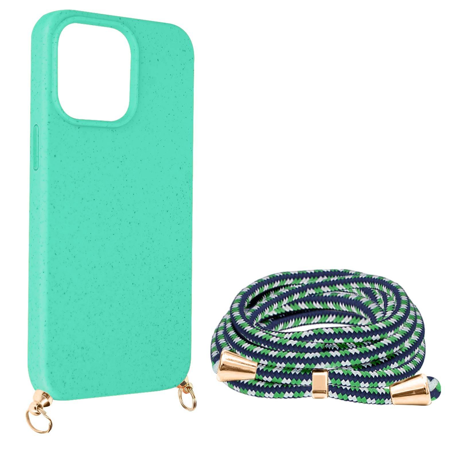 Avizar  Cover cordino iPhone 15 Pro turchese 