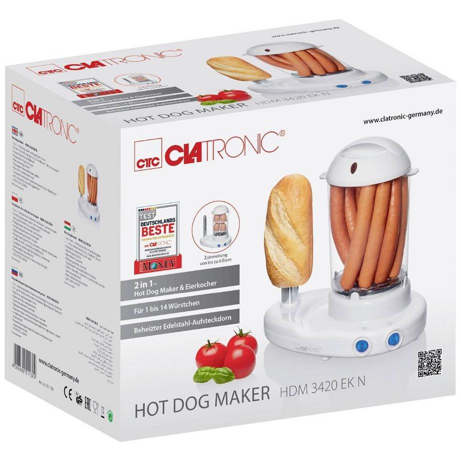 Clatronic  Hot-Dog-Maker & Eierkocher HDM 3420 EK 