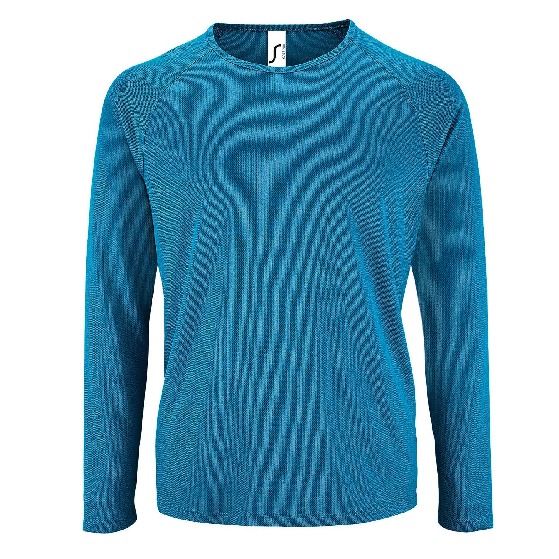 Image of Performance Tshirt Sporty, Langärmlig Unisex Aquamarine 3XL
