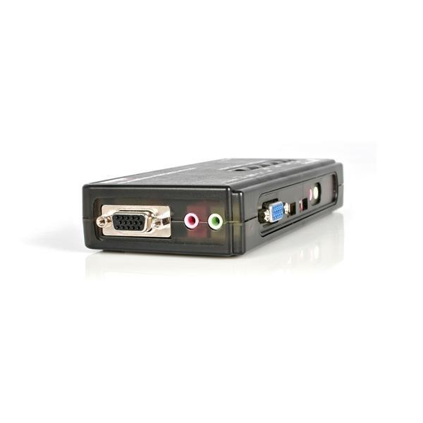 STARTECH  StarTech.com Kit Switch KVM USB con audio e cavi 4 porte, colore nero 