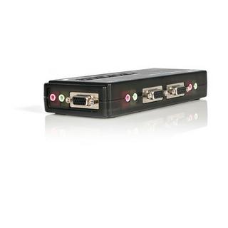 STARTECH  StarTech.com Kit Switch KVM USB con audio e cavi 4 porte, colore nero 