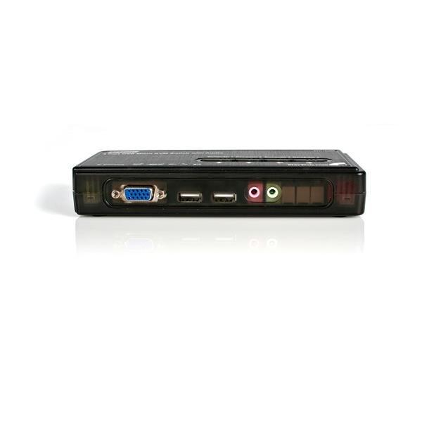 STARTECH  StarTech.com Kit Switch KVM USB con audio e cavi 4 porte, colore nero 