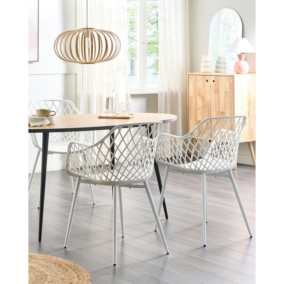 Beliani Esszimmerstuhl 2er Set aus Kunststoff Modern NASHUA II  