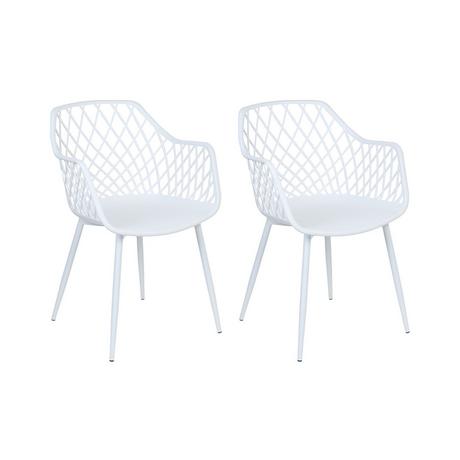 Beliani Lot de 2 chaises en Matière synthétique Moderne NASHUA II  