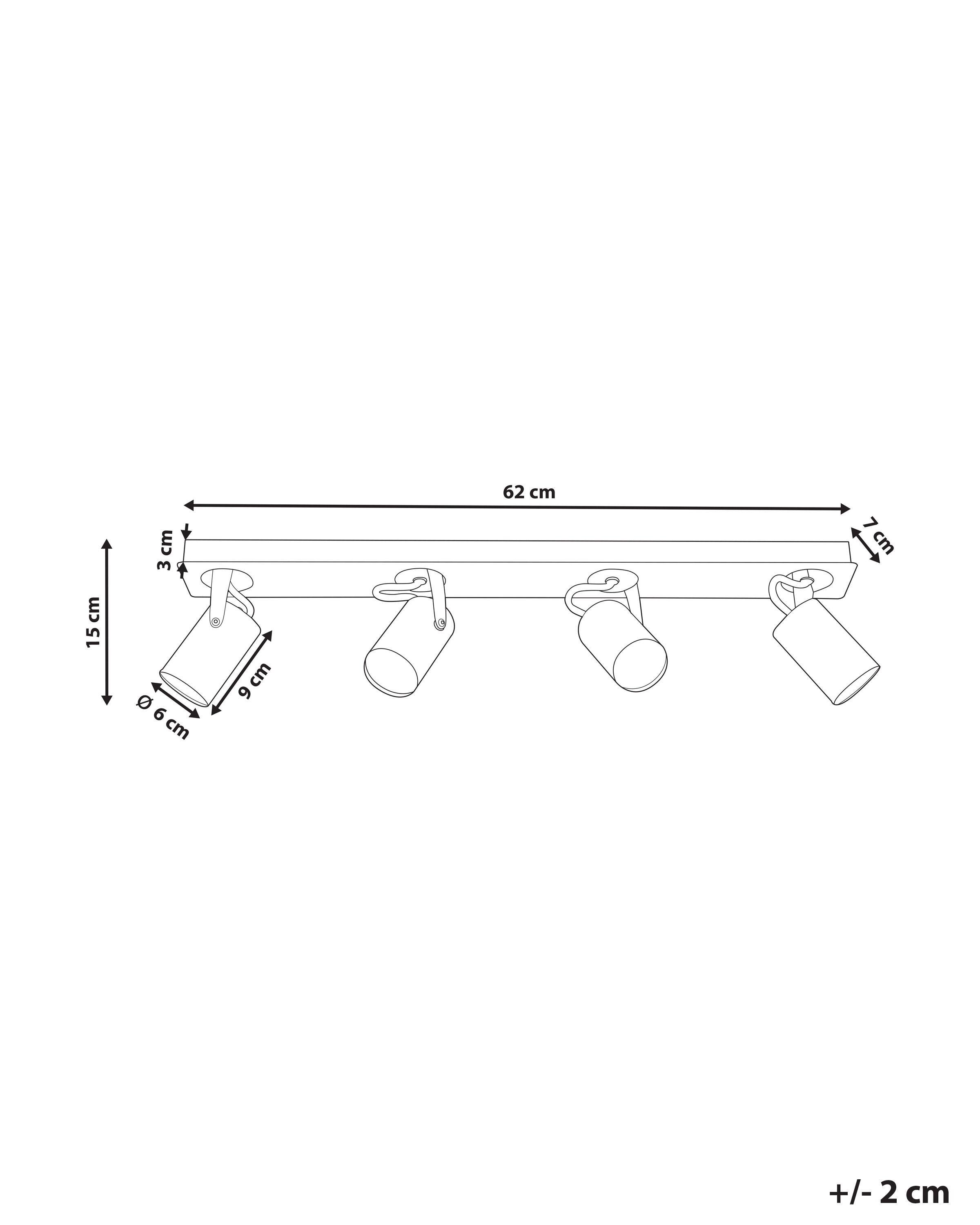 Beliani Deckenlampen aus Eisen Industriell KLIP  