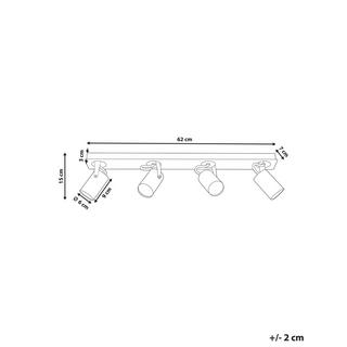 Beliani Deckenlampen aus Eisen Industriell KLIP  