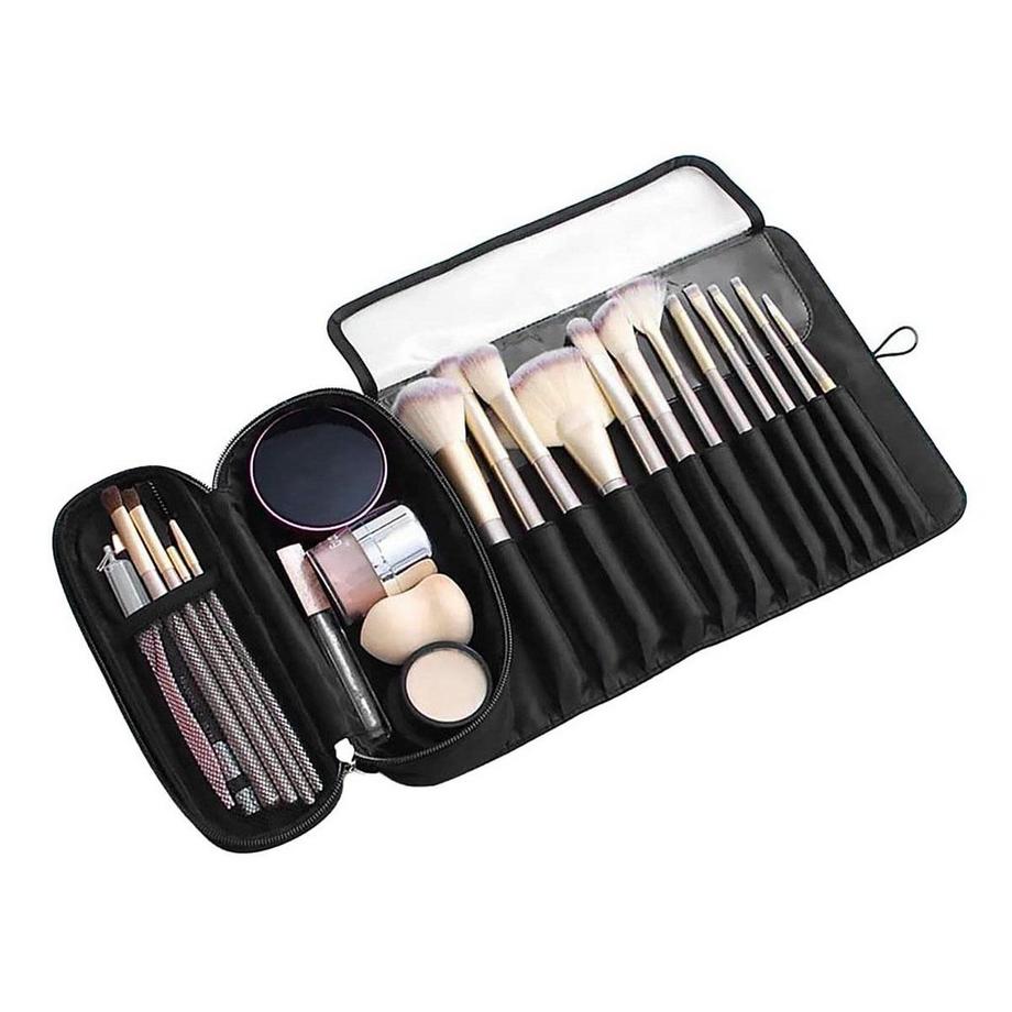 eStore  Make-up-Pinseletui - Schwarz 